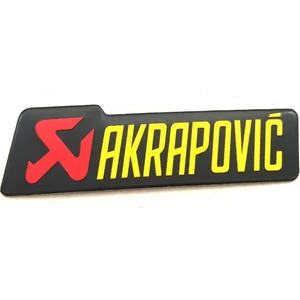 Akrapovic Dikdörtgen Alüminyum Sticker Yapıştırma