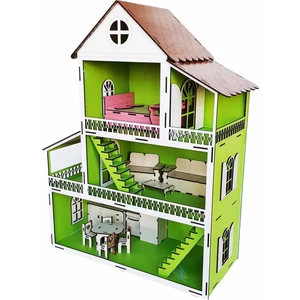 Woodylife Ahşap Oyuncak Ev Portatif Bebek Evi