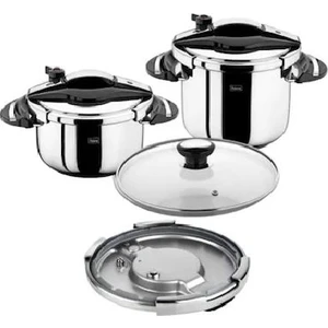 Power Cook 4+7 litre Düdüklü Tencere Set FDDK 1042 Siyah