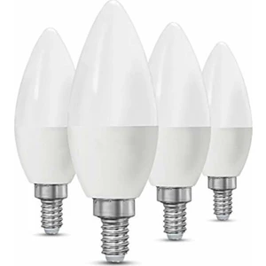 Beyaz Işık LED Buji Mum Ampul 5 Watt Avize Ampulü 10 Adet E-14 Duylu 10'lu Paket