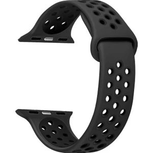 Apple Watch Premium 42-44 mm 2-3-4-5 Uyumlu Spor Delikli Silikon Kordon