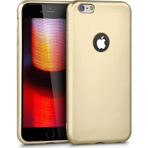 Apple iPhone 6 Plus Kılıf Ultra Lüx Premier Lüx Silikon Kılıf - Gold