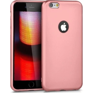Apple iPhone 6 Plus Kılıf Ultra Lüx Premier Lüx Silikon Kılıf - Rose Gold