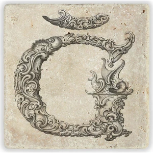 Oscar Stone Decor Harf Bardak Altlığı