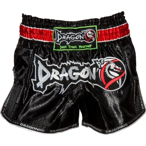 Retro Muay Thai Şortu - Siyah