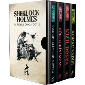 Sherlock Holmes:Kızıl Dosya - Korku Vadisi -Dörtlerin İmzası - Baskervillelerin Köpeği - Sir Arthur Conan Doyle - 4 Kitap