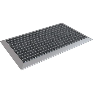 Halı Üst Yüzeyli Alüminyum Gri Paspas 50 x 80 cm
