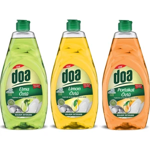 Sıvı Bulaşık Temizleyici 750 ml 3'lü Elma - Limon - Portakal