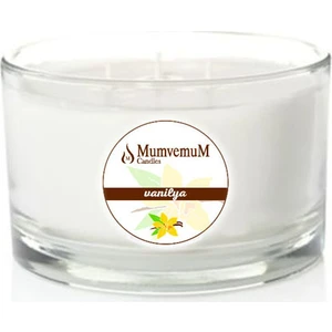 Mumvemum 3 Fitilli Cam Içi Vanilya Kokulu Mum