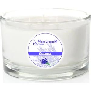 Mumvemum 3 Fitilli Cam Içi Lavanta Kokulu Mum