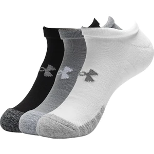 UNDER ARMOUR UA HEATGEAR NO SHIW 3PK 1346755-035 Unisex GRİ/BEYAZ/SİYAH Çorap