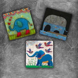 Oscar Stone Decor Doğaltaş Magnet - 3'lü Set