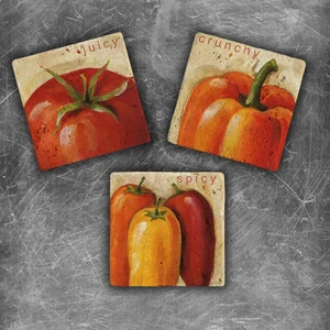 Oscar Stone Decor Doğaltaş Magnet - 3'lü Set