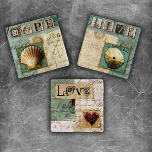 Oscar Stone Decor Doğaltaş Magnet - 3'lü Set