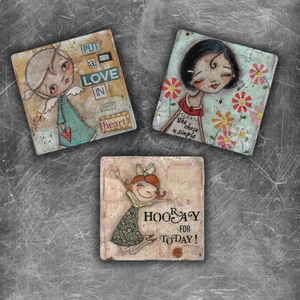 Oscar Stone Decor Doğaltaş Magnet - 3'lü Set