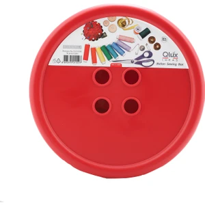 Qlux Ideas Düğme Dikiş Kutusu Düzenleyici L-551 Kırmızı