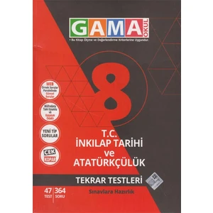 Gama Yayınları 8. Sınıfİnkılap Tarihi Tekrar Testleri