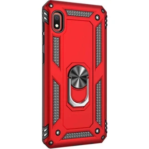 Case Street Xiaomi Redmi 7a Kılıf Vega Standlı Yüzüklü Mıknatıslı + Nano Ekran Koruyucu Kırmızı