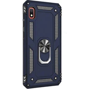 Case Street Xiaomi Redmi 7a Kılıf Vega Standlı Yüzüklü Mıknatıslı + Nano Ekran Koruyucu Lacivert