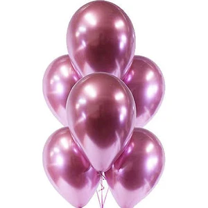 Latex Krom Balon 25 Adet Pembe