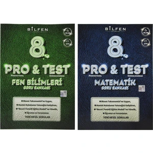 Bilfen Yayınları 8. Sınıf LGS Pro & Test Matematik Fen Bilimleri Soru Bankası Seti 2 Kitap