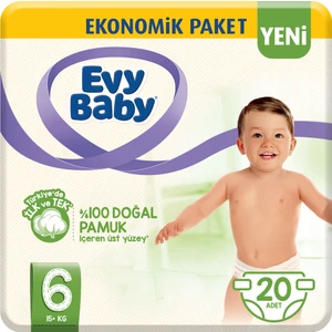 Evy Baby Bebek Bezi 6 Beden XL 20 Adet (Yeni)