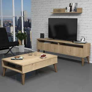 Best Tv Ünitesi ve Orta Sehpa Takımı - Meşe