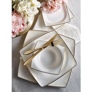 Pierre Cardin Blush 60 Parça 12 Kişilik Desenli Porselen Yemek Takımı Beyaz Renk