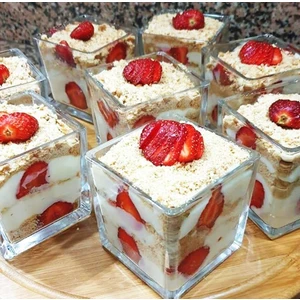 Magnolia Cup Kase, Cam, Kare, 6'lı Paket