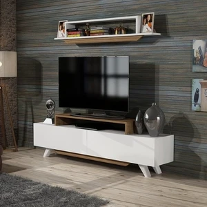 BMdekor TV Ünitesi Herry Beyaz Ceviz 150 cm
