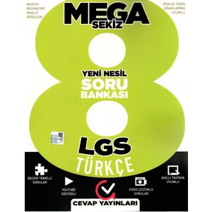 Cevap Yayınları 8.Sınıf Mega Sekiz Yeni Nesil Türkçe Soru Bankası