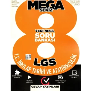 Cevap Yayınları 8.Sınıf Mega Sekiz Yeni Nesil İnkılap Soru Bankası
