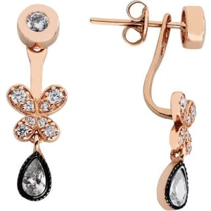 Harem Altın Kelebek Piercing Gümüş Küpe - Gms589