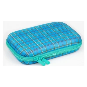 Vagon Eva Kalem Kutu Büyük Boy Ekose KC106 Mavi