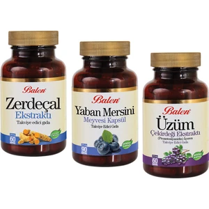 Antioksidan 3lü Zerdeçal, Yaban Mersini ve Üzüm Çekirdeği Kapsül