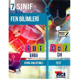 Açı Yayınları 7. Sınıf Fen Bilimleri Tut Sakla Çek Çöz