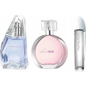 Wish Of Love 50 ml Kadın Edt+Avon Perceive 50 ml Kadın Edp+Avon Purblanca 50 ml Kadın Edt