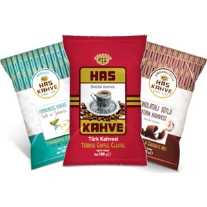Has Kahve Kahve Sepeti 3 x 100 gr (Sütlü Menengiç - Has Kahve - Çikolatalı)