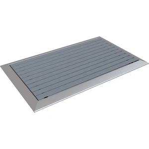 Kauçuk Üst Yüzeyli Alüminyum Gri Paspas 60 x 120 cm
