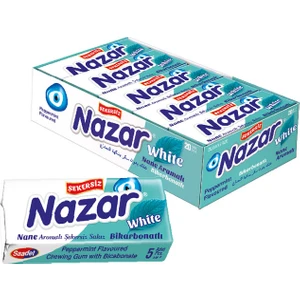 Beyaz Nane Aromalı Şeker İçermeyen Sakız 5 Adet Ferahlatıcı Etki