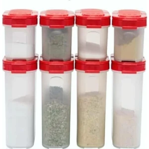 Baharatçık Set Standlı 16 Lı Set Kırmızı Renk