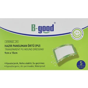 B-Good Şeffaf Yara Örtüsü 9X15 cm 5li Hazır Pansuman Örtü