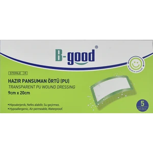 B-Good Şeffaf Yara Örtüsü 9X20 cm 5li Hazır Pansuman Örtü