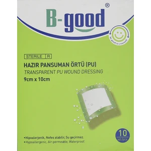 B-Good Şeffaf Yara Örtüsü 9X10 cm 10lu Hazır Pansuman Örtü