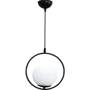 Taşcan Aydınlatma Lito Tekli Siyah Sarkıt Avize Camlı