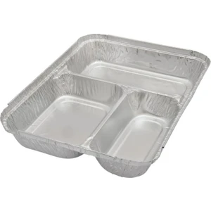 Ambalaj Gross Alüminyum Kase 3 Gözlü Paket 100'lü