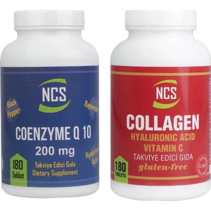 Set Collagen Hyaluronic Acid 180 Tablet ve Koenzim Q10 200 Mg 180 Tablet