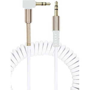 Aux Ses Kablosu 3.5mm L Tipi Metal Yaylı Dayanıklı Kablo