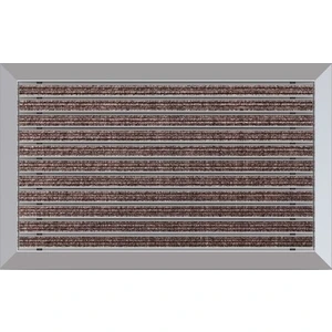 Halı Üst Yüzeyli Alüminyum Kahverengi Paspas 60 x 90 cm