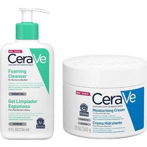 Cerave Foaming Cleanser 236ML &  Moisturising Cream 340GR